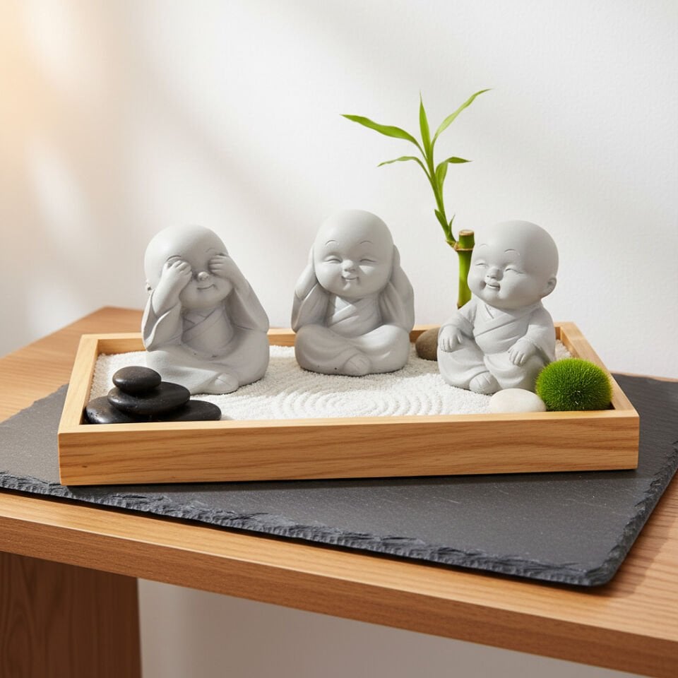 Üçlü Mini Buddha