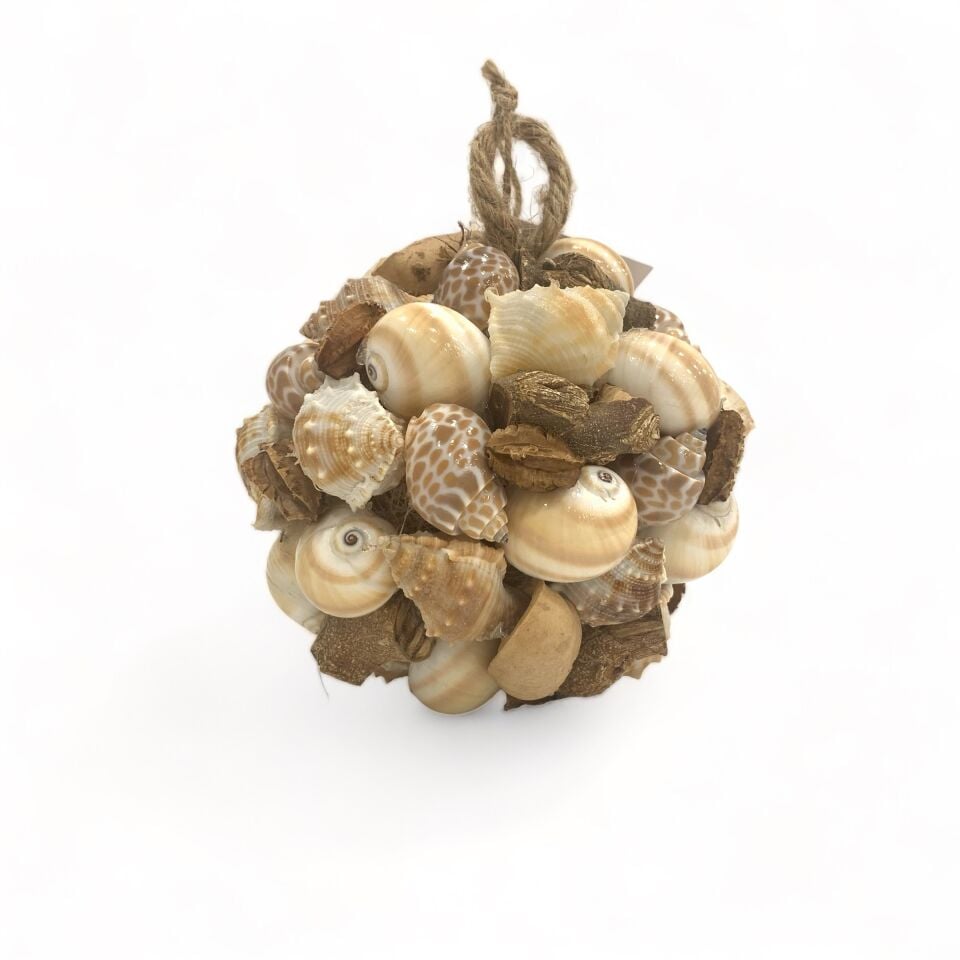 Büyük Deniz Kabuğu Küre Dekoratif Obje