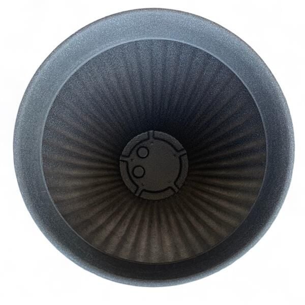 Midye Desen Plastik Saksı - Antrasit