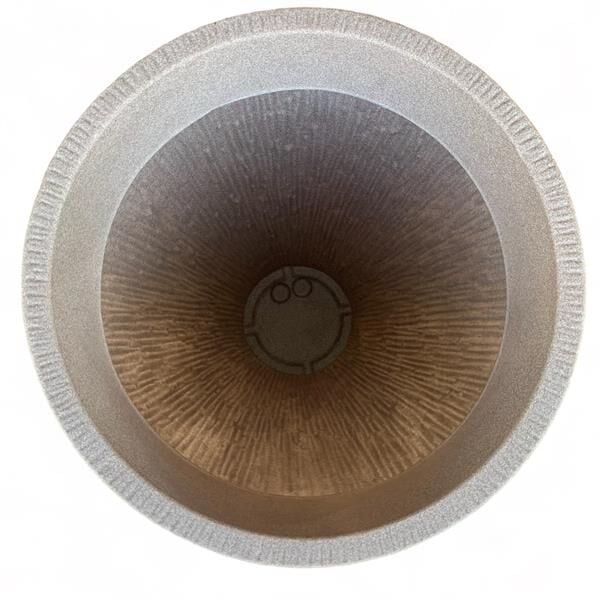 Lav Taşı Tasarım Plastik Saksı - Kum