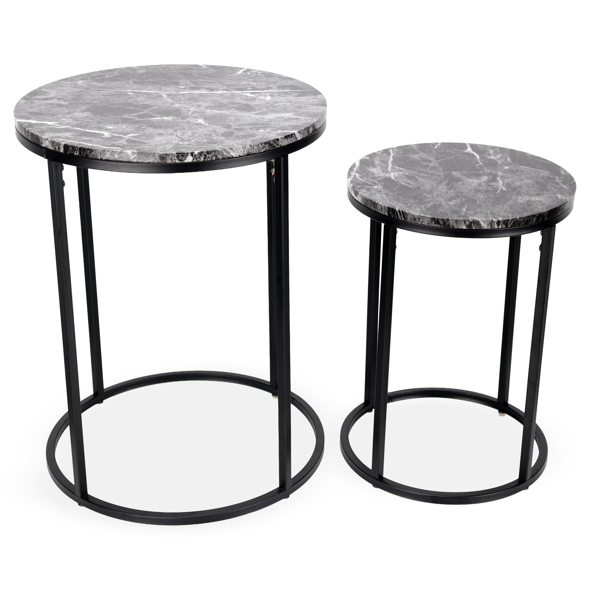 Mermer Desen İkili Sehpa