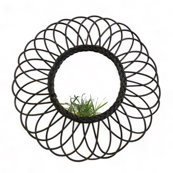 Kubu Ayçiçeği Ayna - Siyah