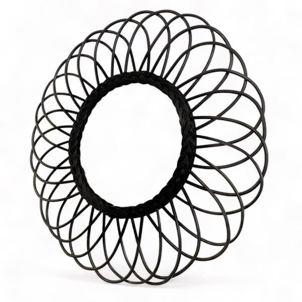 Kubu Ayçiçeği Ayna - Siyah