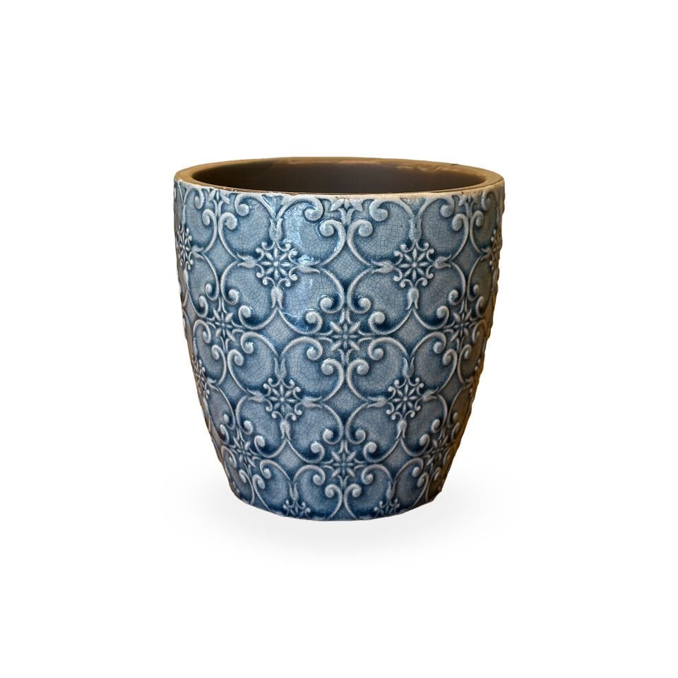 Seramik Desenli Saksı - Büyük