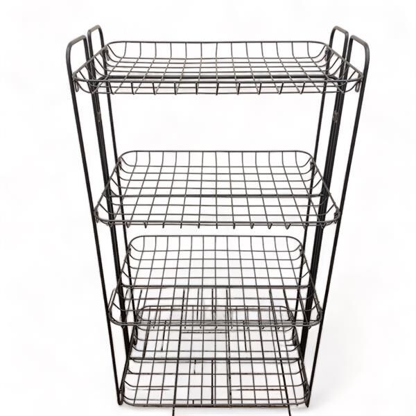 4 Katlı Metal Çiçeklik