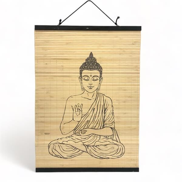 Bambu Duvar Dekorasyonu - Buddha